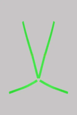 Maison Close Harness - Signature - Neon Green/Gold Signatures