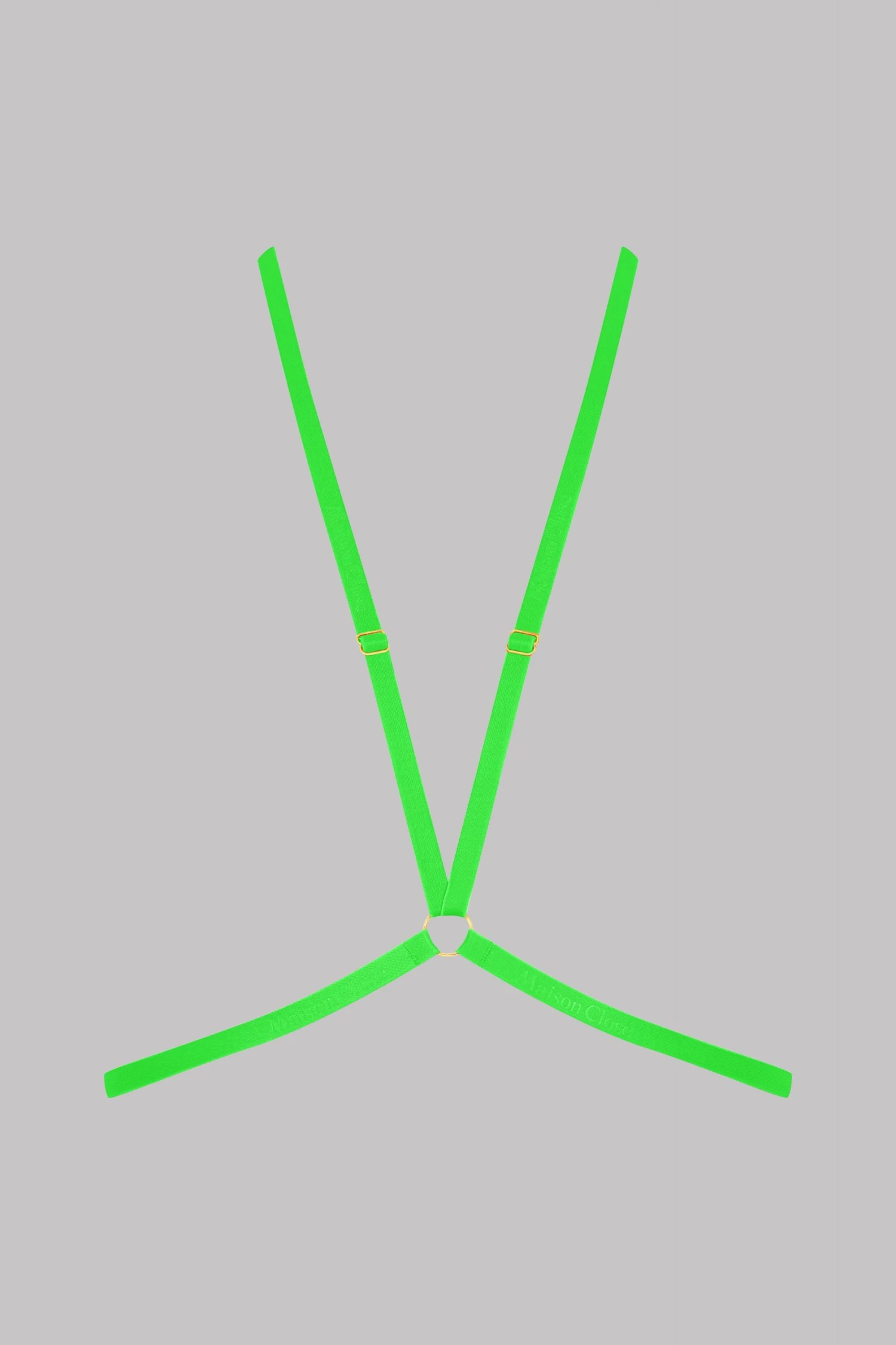 Maison Close Harness - Signature - Neon Green/Gold Signatures Maison Close Harness - Signature - Neon Green/Gold Signatures