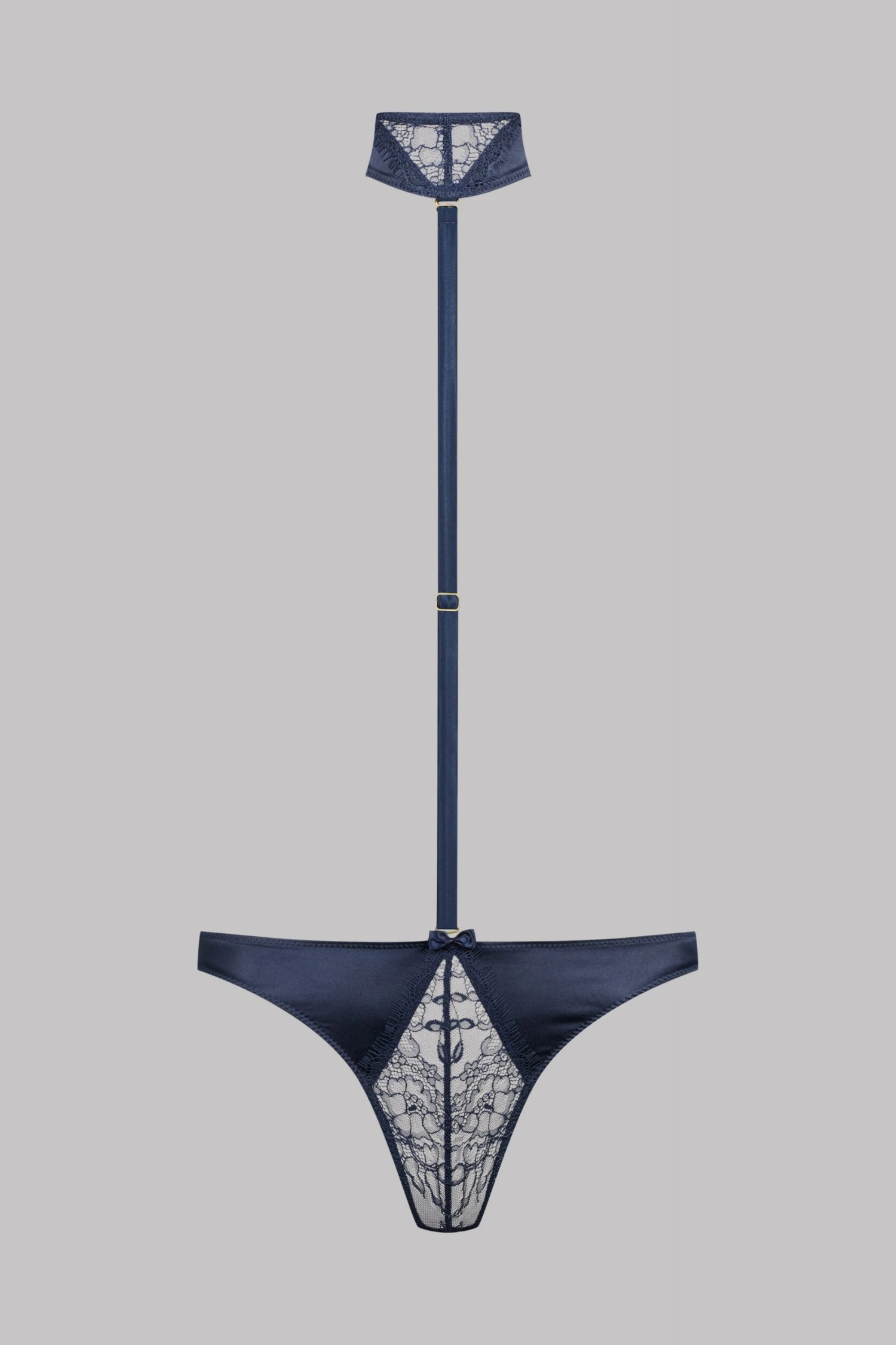 Maison Close Thong Harness - Villa Satine Navy Blue 4 Maison Close Thong Harness - Villa Satine Navy Blue