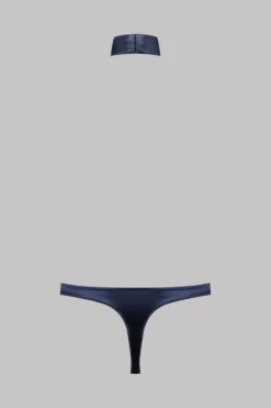 Maison Close Thong Harness - Villa Satine Navy Blue 11 Maison Close Thong Harness - Villa Satine Navy Blue