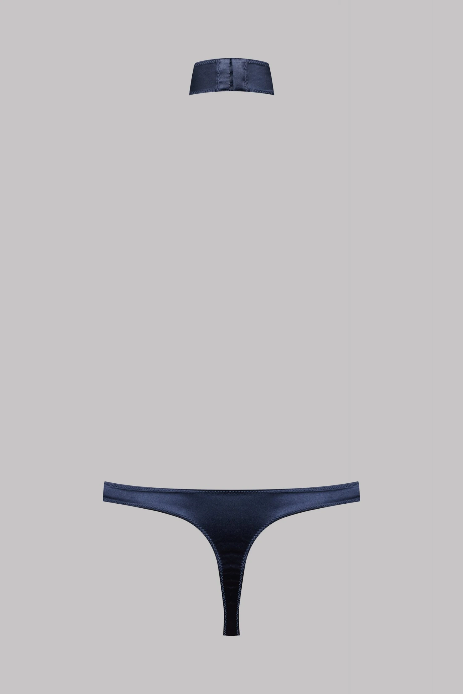 Maison Close Thong Harness - Villa Satine Navy Blue 6 Maison Close Thong Harness - Villa Satine Navy Blue
