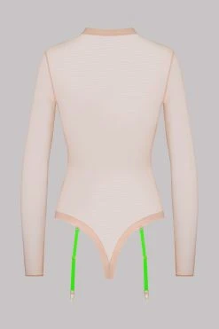 Maison Close Thong Body With Suspenders - Corps à Corps - Nude/Neon Green/Gold 11 Maison Close Thong Body With Suspenders - Corps à Corps - Nude/Neon Green/Gold