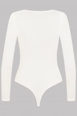 Maison Close Long Sleeves Thong Body - La Femme Amazone - Ivory 5 Maison Close Long Sleeves Thong Body - La Femme Amazone - Ivory