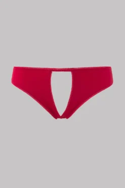 Maison Close Open Panty - Le Petit Secret - Red Le Petit Secret Microfibre