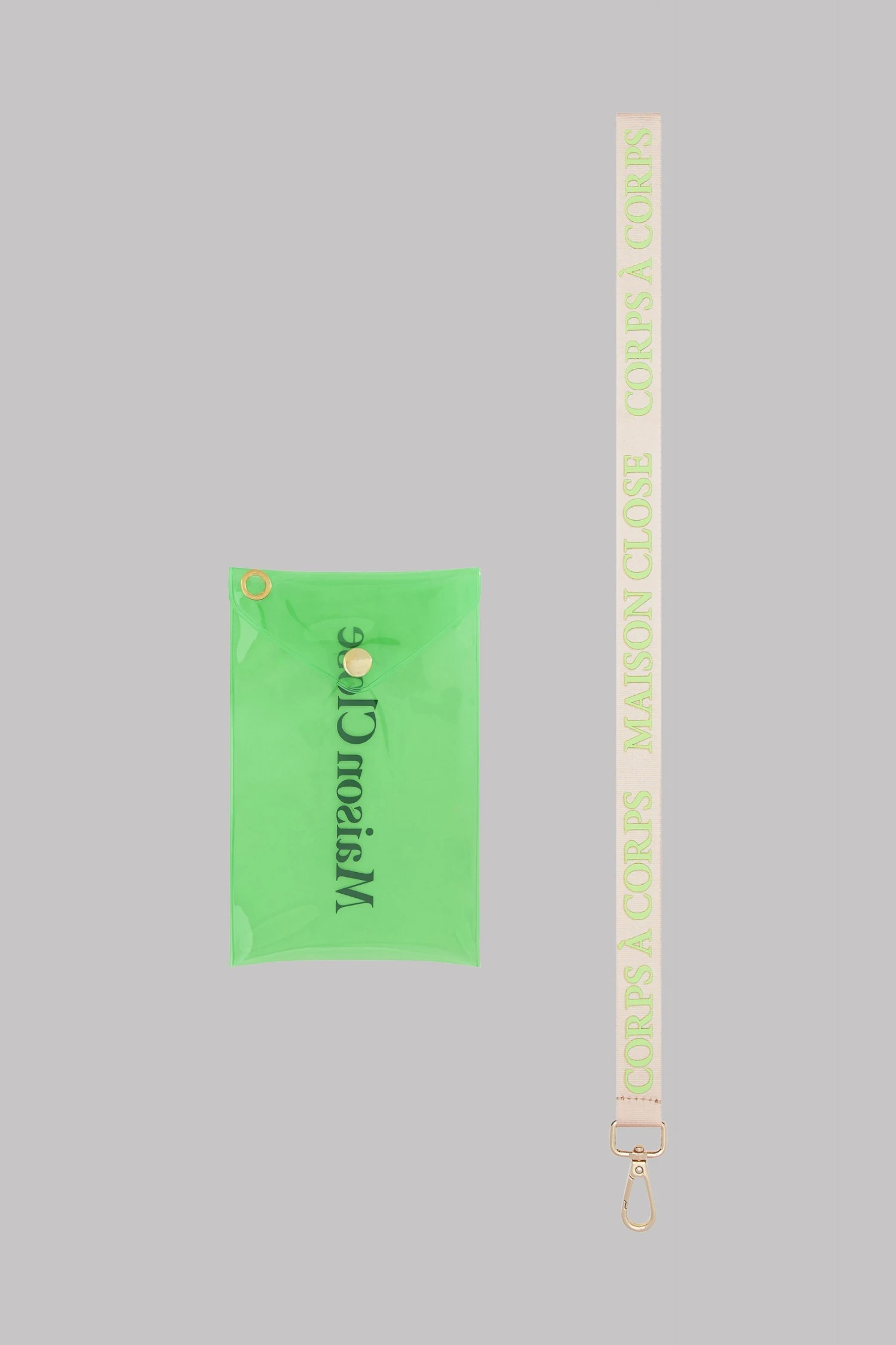 Maison Close Corps à Corps Néon Pouch With Keychain - Corps à Corps - Neon Green Maison Close Corps à Corps Néon Pouch With Keychain - Corps à Corps - Neon Green