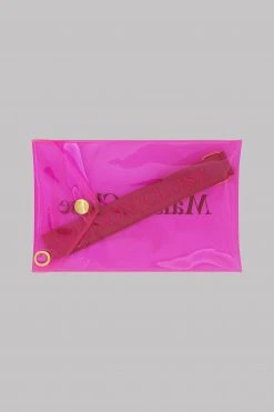 Maison Close Pouch With Keychain - Corps à Corps - Neon Pink
