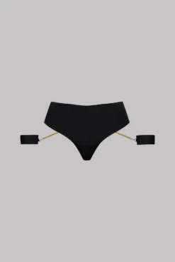 Maison Close Openable High Waist Thong - Tapage Nocturne - Black