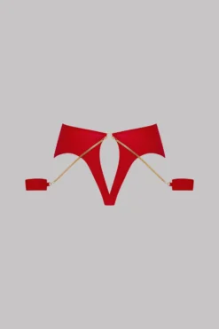 Maison Close Openable High Waist Thong - Tapage Nocturne - Red