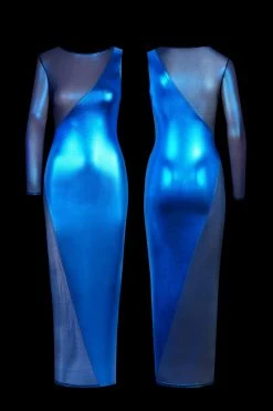 Maison Close Private Line Long Dress - Blue Angel - Limited Edition Of 300 Pieces