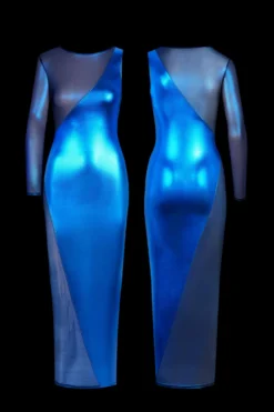 Maison Close Private Line Long Dress - Blue Angel - Limited Edition Of 300 Pieces