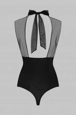 Maison Close Scarf Thong Body - Madame Rêve - Black