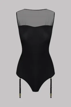 Maison Close Madame Rêve Bodysuit With Suspenders - Madame Reve - Black