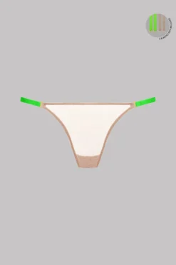 Maison Close Mini Thong - Corps à Corps - Nude/Neon Green/Gold