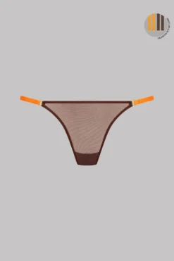 Maison Close Mini Thong - Corps à Corps - Brown/Neon Orange/Gold