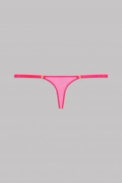 Maison Close Corps à Corps Néon Mini Thong - Corps à Corps Neon - Neon Pink/Gold