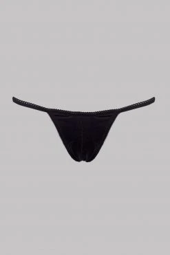 Maison Close Open Thong - Le Petit Secret - Black