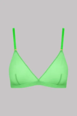 Maison Close Triangle Bra - Corps à Corps Neon - Neon Green/Gold