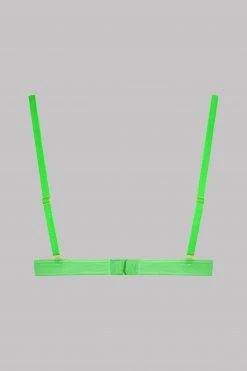 Maison Close Triangle Bra - Corps à Corps Neon - Neon Green/Gold