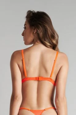 Maison Close Triangle Bra - Corps à Corps Neon - Neon Orange/Gold Corps à Corps Néon