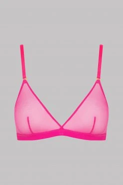 Maison Close Triangle Bra - Corps à Corps Neon - Neon Pink Corps à Corps Néon