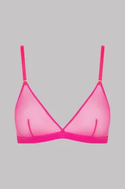 Maison Close Triangle Bra - Corps à Corps Neon - Neon Pink Corps à Corps Néon
