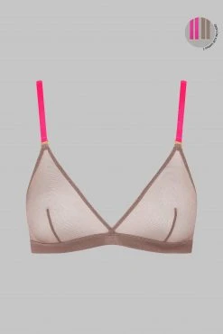 Maison Close Triangle Bra - Corps à Corps - Ginger Snap/Neon Pink/Gold