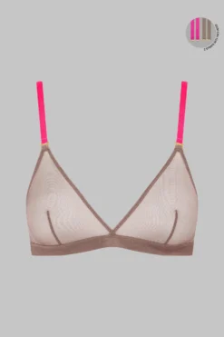 Maison Close Triangle Bra - Corps à Corps - Ginger Snap/Neon Pink/Gold