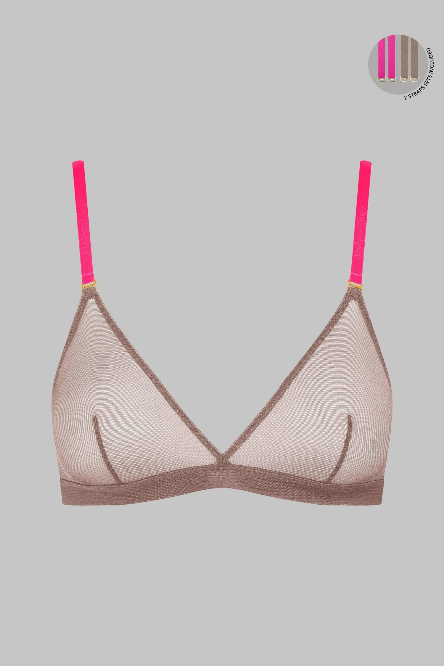 Maison Close Triangle Bra - Corps à Corps - Ginger Snap/Neon Pink/Gold Maison Close Triangle Bra - Corps à Corps - Ginger Snap/Neon Pink/Gold