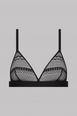 Maison Close Triangle Bra - Sacré Cœur - Black