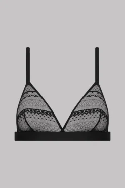 Maison Close Triangle Bra - Sacré Cœur - Black
