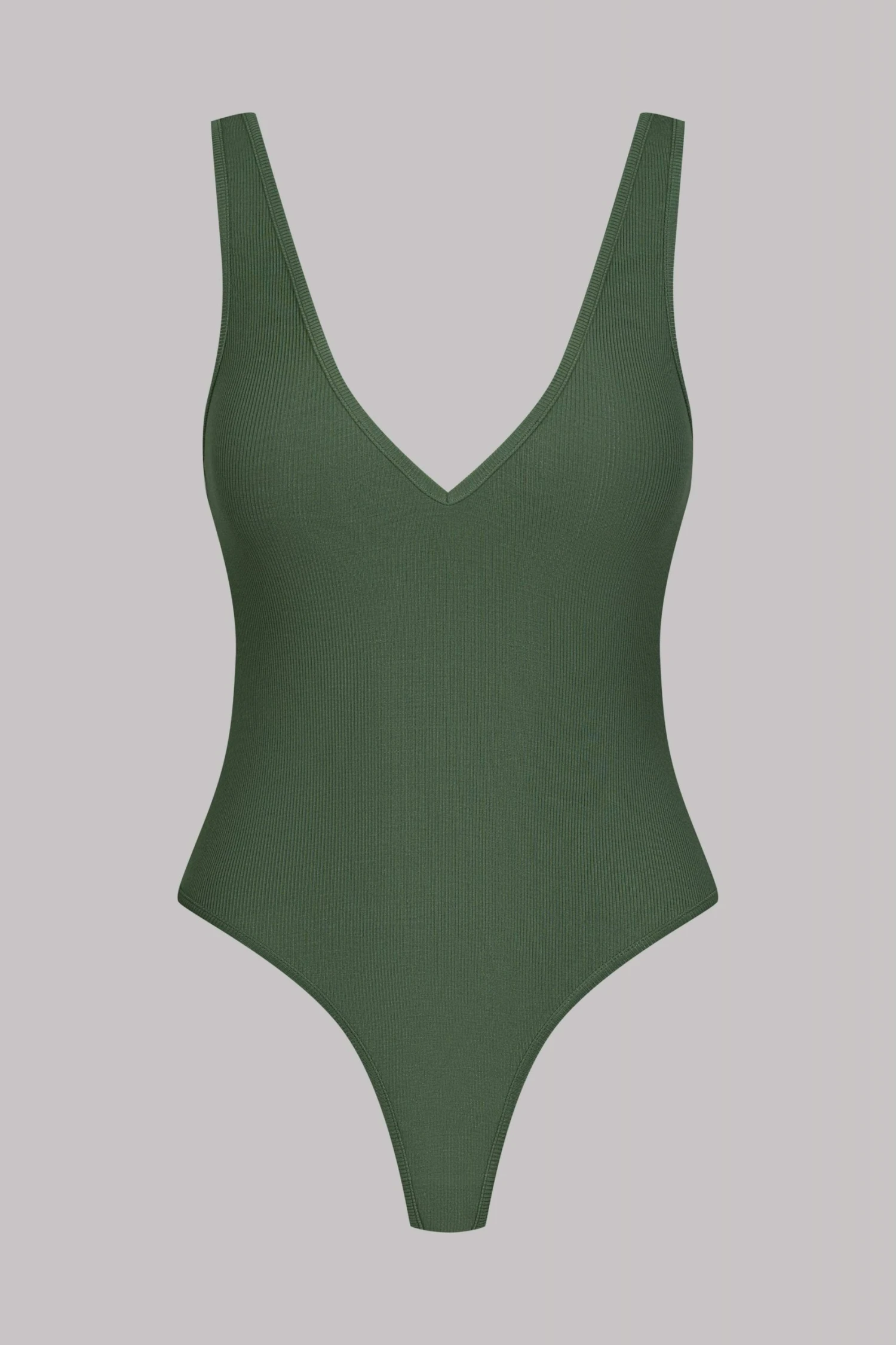 Maison Close Thong Bodysuit V-neck - La Femme Amazone - Khaki 4 Maison Close Thong Bodysuit V-neck - La Femme Amazone - Khaki