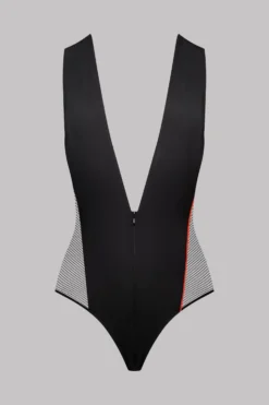 Maison Close Sacré Coeur Thong Bodysuit V-neck - Sacré Cœur - Black