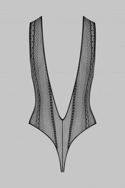 Maison Close Sacré Coeur Thong Bodysuit V-neck - Sacré Cœur - Black 5 Maison Close Sacré Coeur Thong Bodysuit V-neck - Sacré Cœur - Black