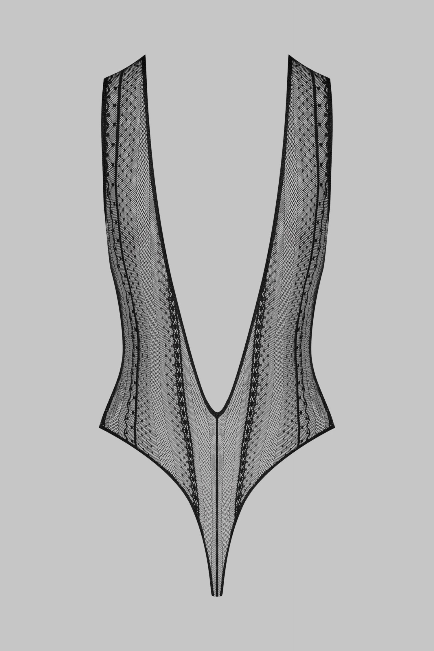 Maison Close Sacré Coeur Thong Bodysuit V-neck - Sacré Cœur - Black Maison Close Sacré Coeur Thong Bodysuit V-neck - Sacré Cœur - Black