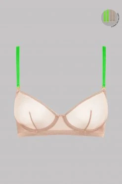 Maison Close Wire Bra - Corps à Corps - Nude/Neon Green/Gold