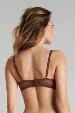 Maison Close Wire Bra - Corps à Corps - Brown/Neon Orange/Gold