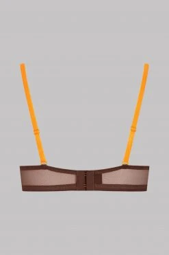 Maison Close Wire Bra - Corps à Corps - Brown/Neon Orange/Gold