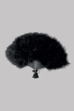 Maison Close Les Burlesques Feather Fan - Le Soupirant - Black