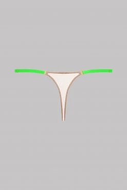 Maison Close Mini Thong - Corps à Corps - Nude/Neon Green/Gold 11 Maison Close Mini Thong - Corps à Corps - Nude/Neon Green/Gold