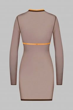Maison Close Dress With Harness - Corps à Corps - Brown/Neon Orange/Gold 11 Maison Close Dress With Harness - Corps à Corps - Brown/Neon Orange/Gold