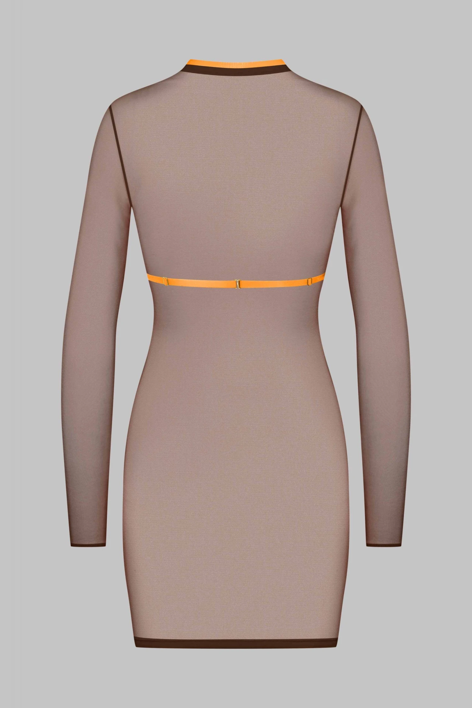 Maison Close Dress With Harness - Corps à Corps - Brown/Neon Orange/Gold 6 Maison Close Dress With Harness - Corps à Corps - Brown/Neon Orange/Gold